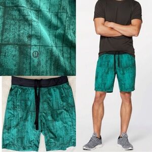 Lululemon the core liner less shorts 11 inch medium Green Patterned Shorts
